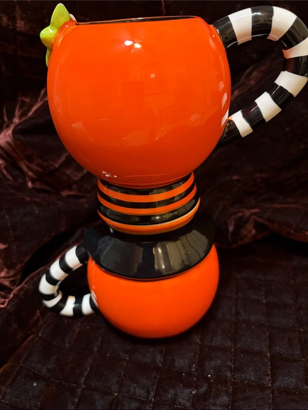 Playful Orange Ceramic Character Vases – Set of 2